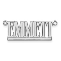 Sterling Silver Rhodium-plated Underlined Name Plate view 4