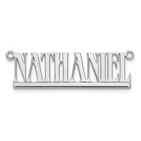 Sterling Silver Rhodium-plated Underlined Name Plate view 5