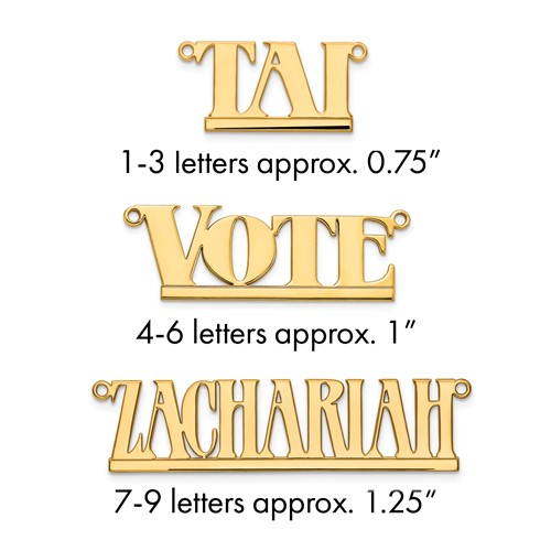 Sterling Silver Gold-plated Underlined Name Plate