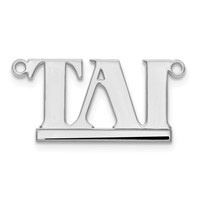 Sterling Silver Rhodium-plated Underlined Name Plate view 2