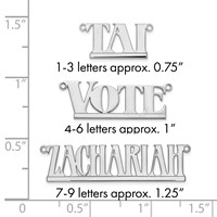 Sterling Silver Rhodium-plated Underlined Name Plate view 3
