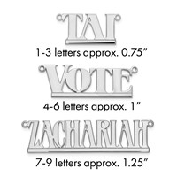 Sterling Silver Rhodium-plated Underlined Name Plate view 1