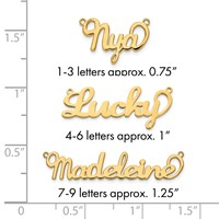 Sterling Silver Gold-plated Name Plate view 3