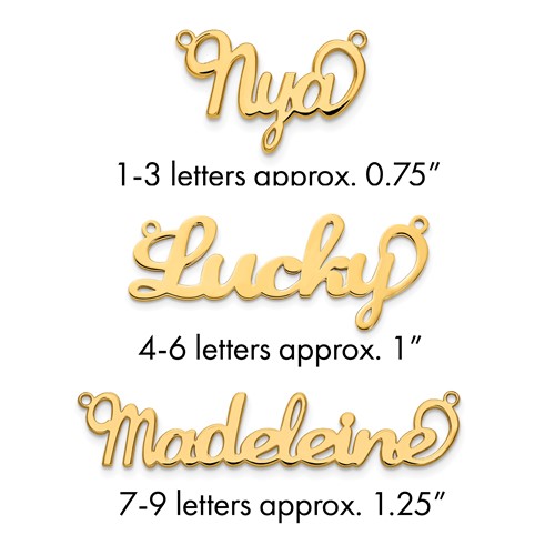 Sterling Silver Gold-plated Name Plate