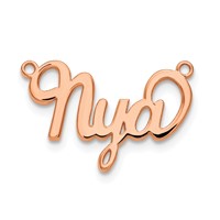 14K Rose Gold Name Plate view 2