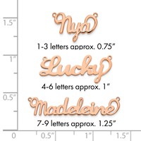 14K Rose Gold Name Plate view 5