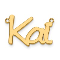 Sterling Silver Gold-plated Polished Name Plate view 2