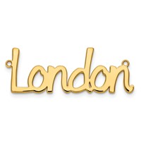 Sterling Silver Gold-plated Polished Name Plate view 4