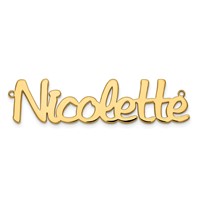 Sterling Silver Gold-plated Polished Name Plate view 5