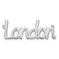 14K White Gold Polished Name Plate view 4