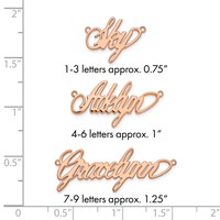14K Rose Gold Polished Surrey Font Name Plate view 5
