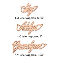 14K Rose Gold Polished Surrey Font Name Plate view 1