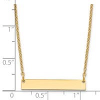 Sterling Silver Gold-plated Small Blank Bar Necklace view 3
