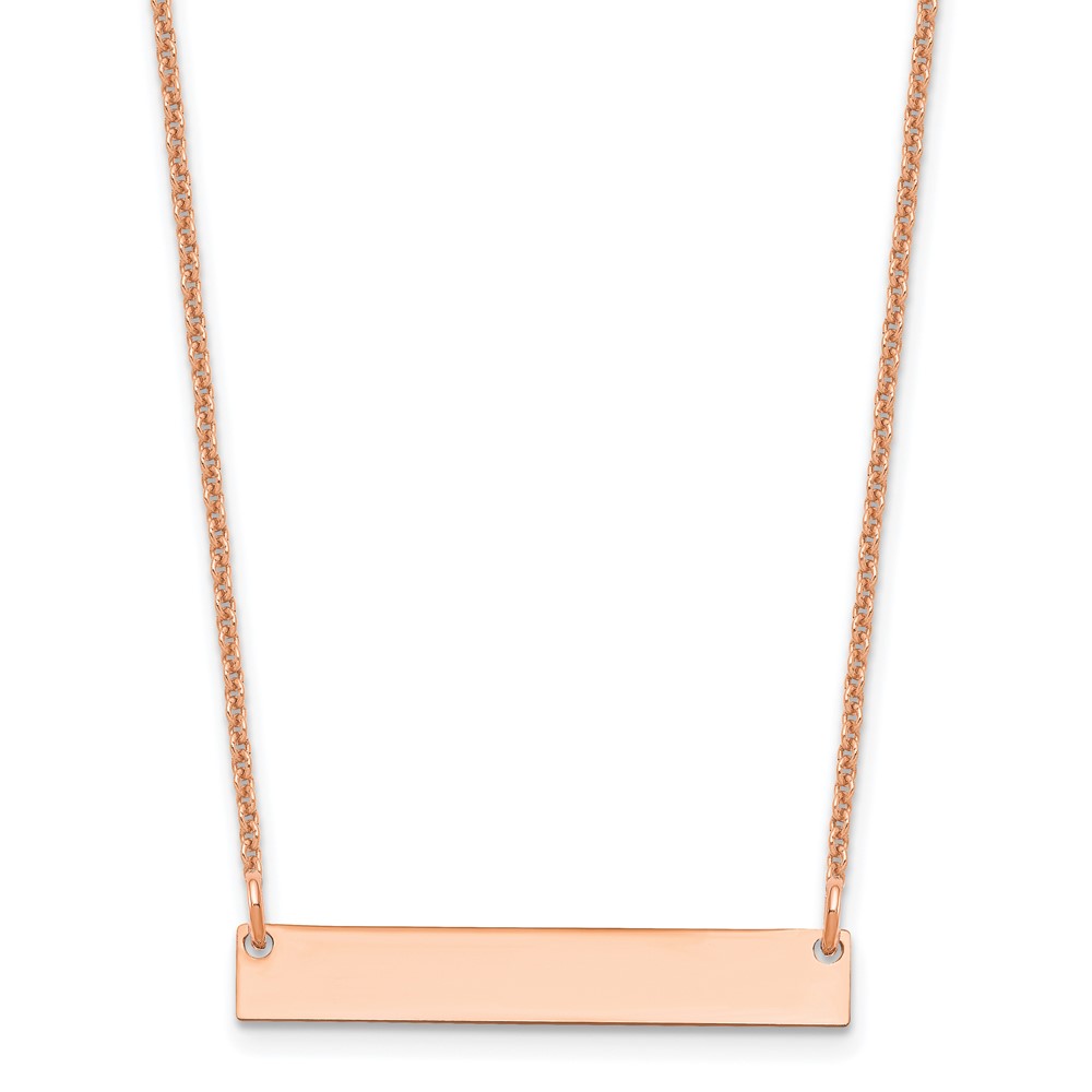 14l Rose Gold Small Blank Bar Necklace (XNA637R)