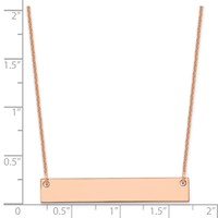 14K Rose Gold Medium Blank Bar Necklace view 2