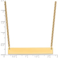 Sterling Silver Gold-plated Large Blank Bar Necklace view 3