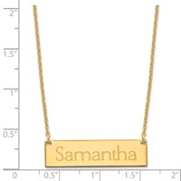 Sterling Silver Gold-plated Small Name Bar Necklace view 3
