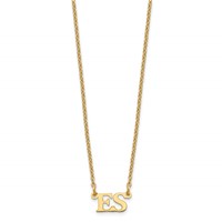 Sterling Silver Gold-plated Small Initials Necklace view 2