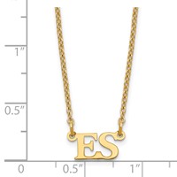 Sterling Silver Gold-plated Small Initials Necklace view 3
