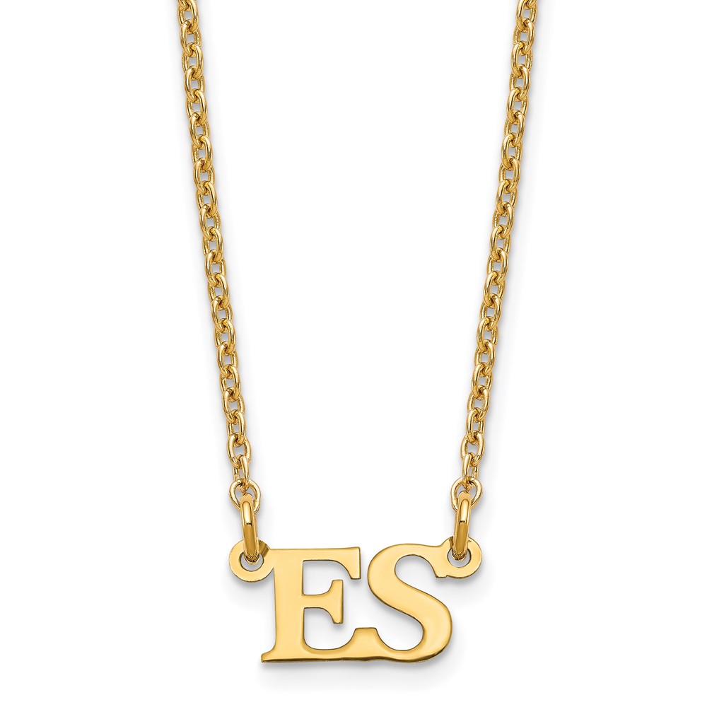 Sterling Silver Gold-plated Small Initials Necklace