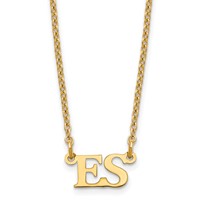 Sterling Silver Gold-plated Small Initials Necklace view 1