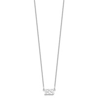 14K White Gold Small Initials Necklace view 2