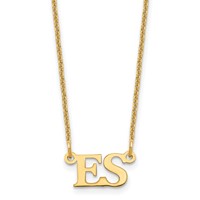 14K Yellow Gold Small Initials Necklace view 1