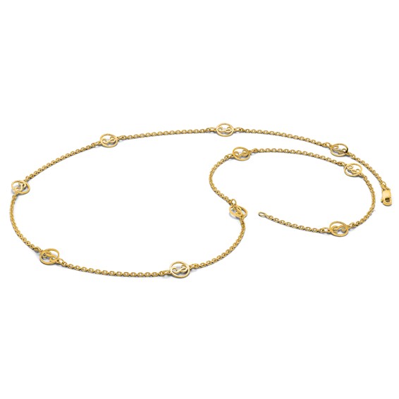 Brushed Initial Station Necklace