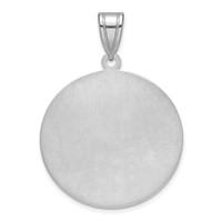 SS Rhodium-plated Brushed I Love You to the Moon Pendant view 4