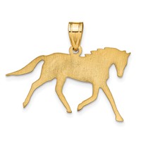 14K Yellow Gold Horse Pendant with Name view 4