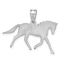 14K White Gold Horse with Name Pendant view 4