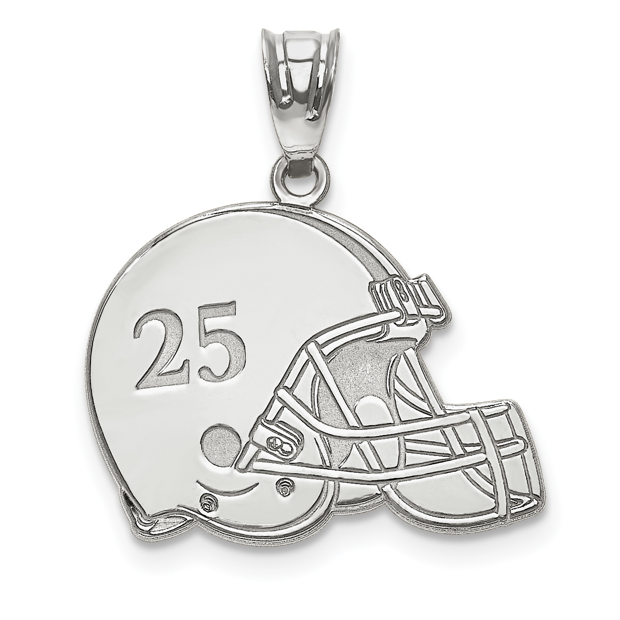 Sterling Silver 3D Brown Enameled Football 16 mm 11 mm Brown Pendants /& Charms Jewelry