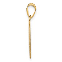 14K Yellow Gold Personalized Basketball Pendant view 2