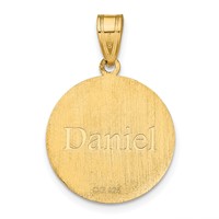 Sterling Silver Gold-plated Personalized Baseball Pendant view 3