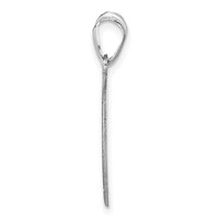 14K White Gold Personalized Baseball Pendant view 2