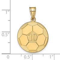 Sterling Silver Gold-plated Personalized Soccer Pendant view 4