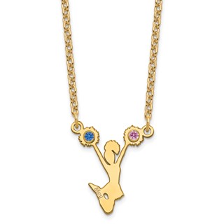 Cheerleading Necklaces with Crystal Birthstones