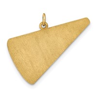 Sterling Silver Gold-plated Personalized Megaphone Pendant view 4