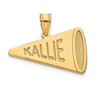 Sterling Silver Gold-plated Personalized Megaphone Pendant view 1