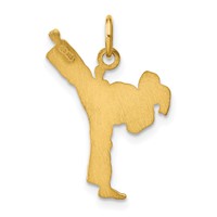 Sterling Silver Gold-plated Personalized Girl Karate Pendant view 4