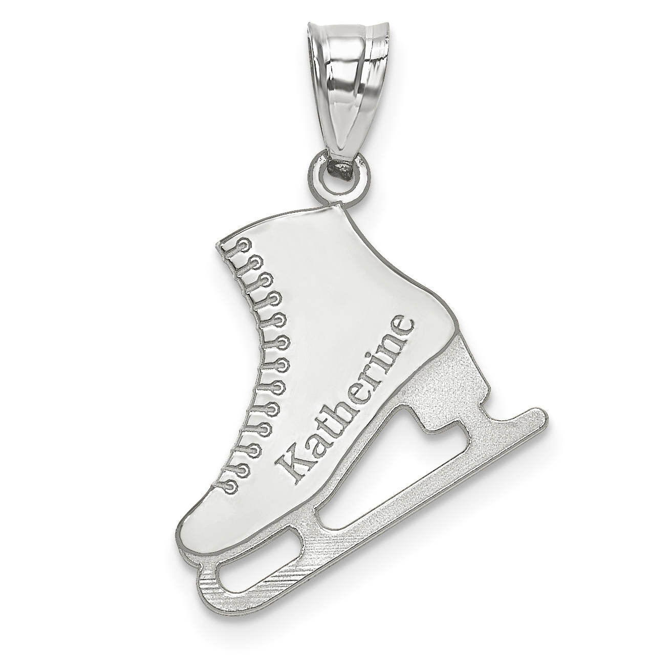JewelsObsession Sterling Silver 22mm Ice Skate Charm w//Lobster Clasp
