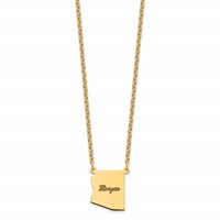 Sterling Silver Gold-plated Arizona State Necklace view 4