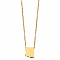 Sterling Silver Gold-plated Arizona State Necklace view 2