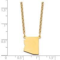 Sterling Silver Gold-plated Arizona State Necklace view 3