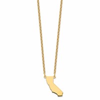 Sterling Silver Gold-plated California State Necklace view 2
