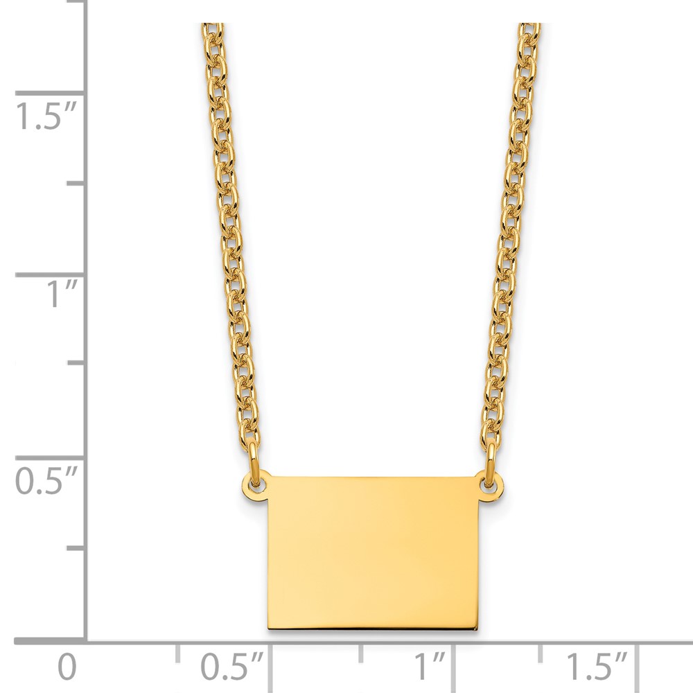 Sterling Silver/Gold-plated Colorado State Necklace (XNA706GP-CO)