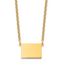Sterling Silver Gold-plated Colorado State Necklace view 1