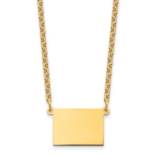 Sterling Silver Gold-plated Colorado State Necklace