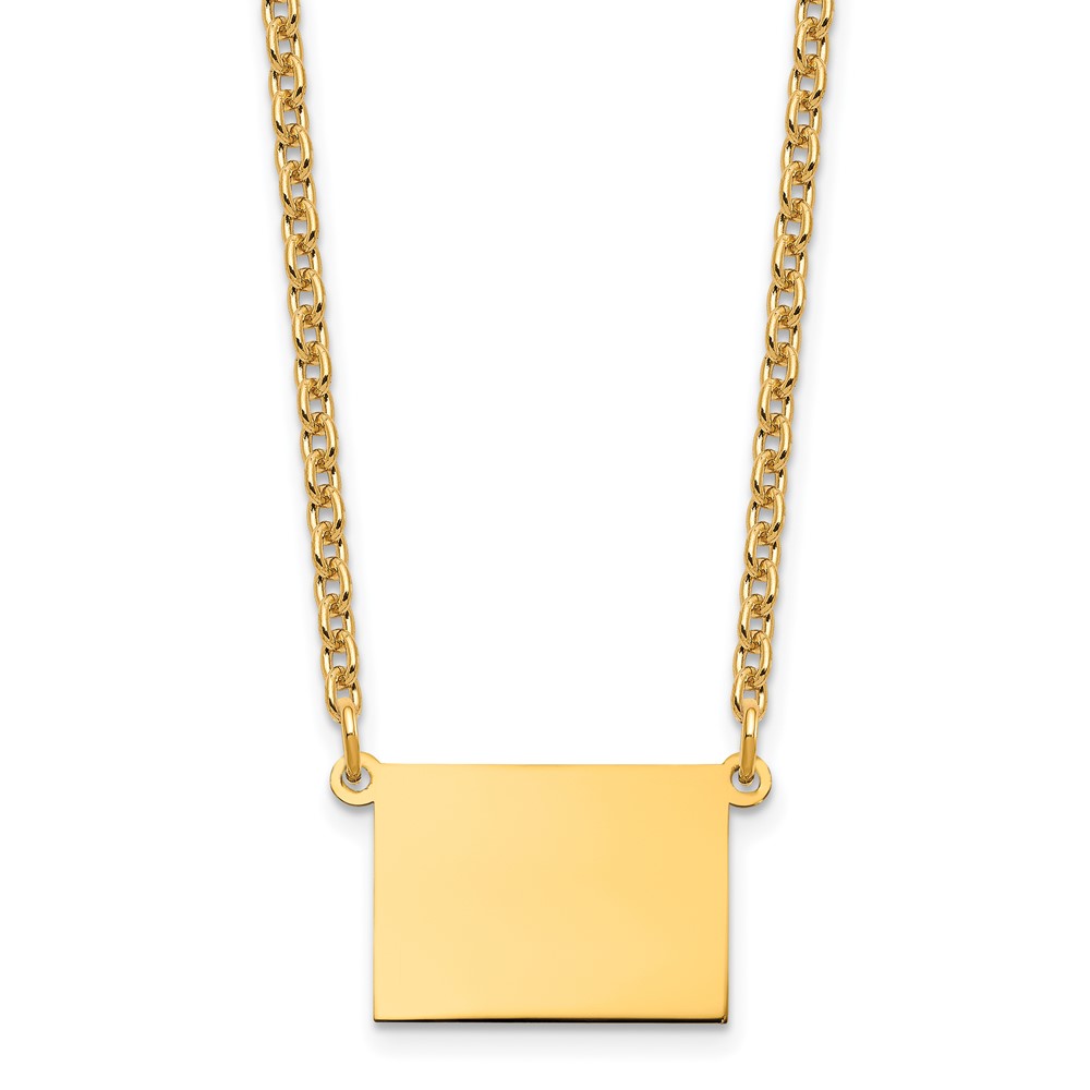 Sterling Silver/Gold-plated Colorado State Necklace