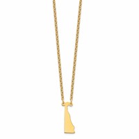 Sterling Silver Gold-plated Delaware State Necklace view 2
